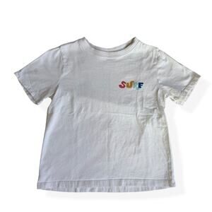 Hanna Andersson White Surf Graphic Tee Girls 110cm US 5